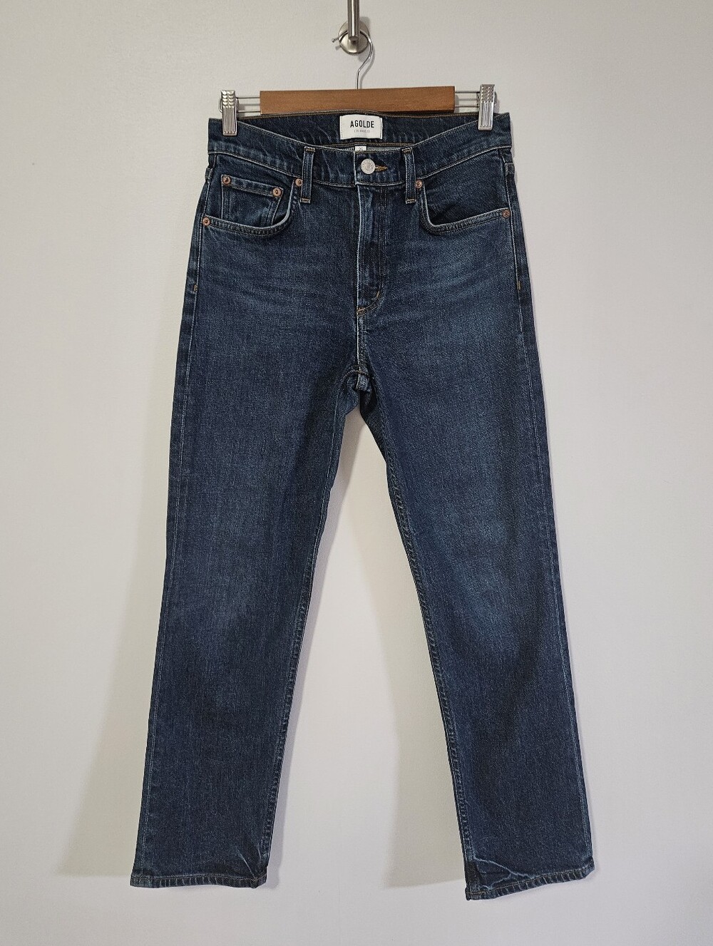 Agolde Kye Straight Leg Jeans Notion  Cotton Lyocell Denim Size 25
